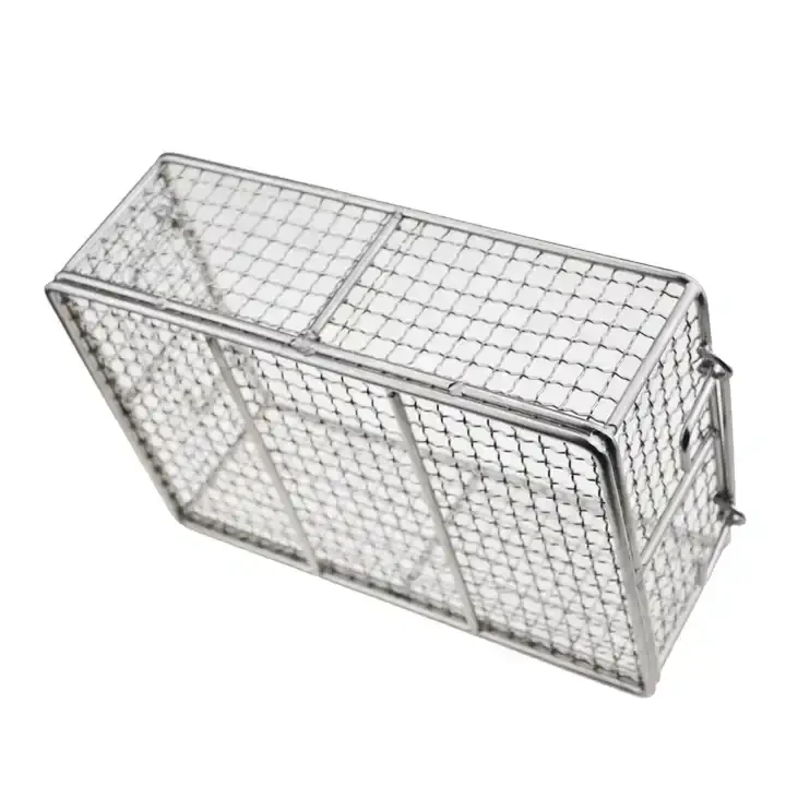 Корзина для хранения с ручкой SS304 SS316 из нержавеющей стали проволочная сетка стерилизационная корзина/сетчатая корзина дезинфекции