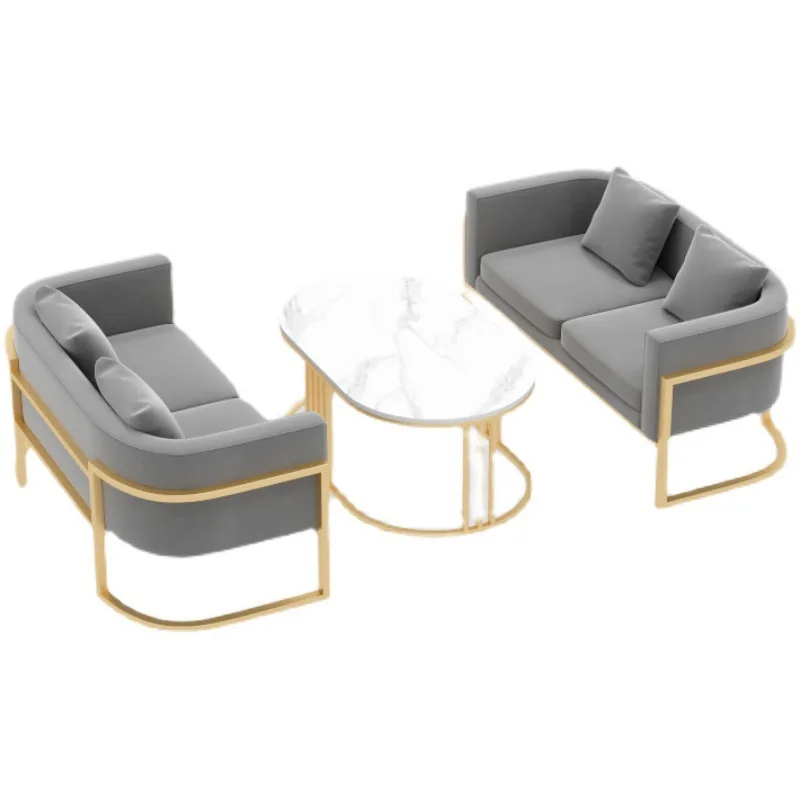 Luxury Beauty Salon Couch Living Room Furniture Home U Shape Velvet Sofa Set for living room