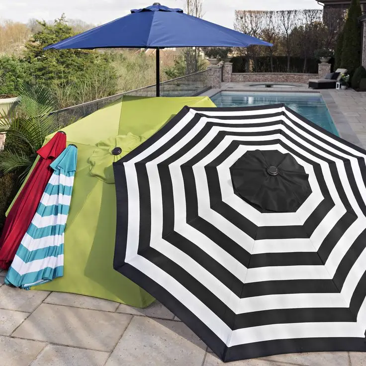 8 Ribs Outdoor Patio Garden Umbrella with Tile and Crack Factory Direct Garden Parasol Sun Umbrella