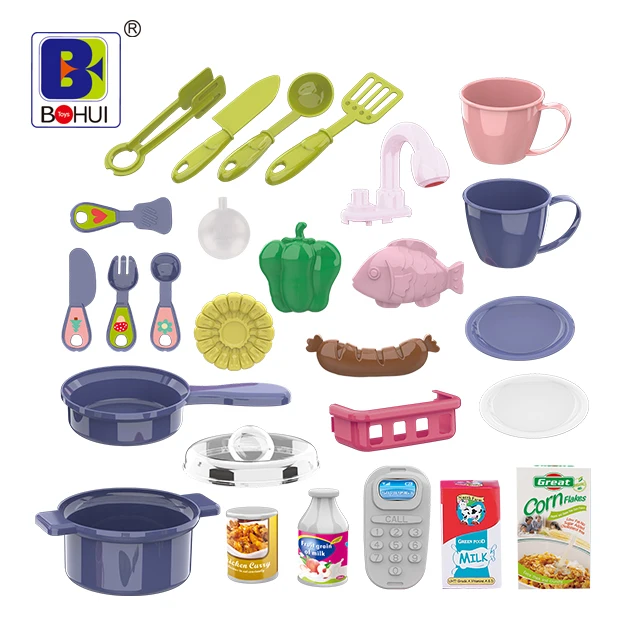 Spray Water Cooking Kids Toy Pretend Play Set Steam Kitchen Table