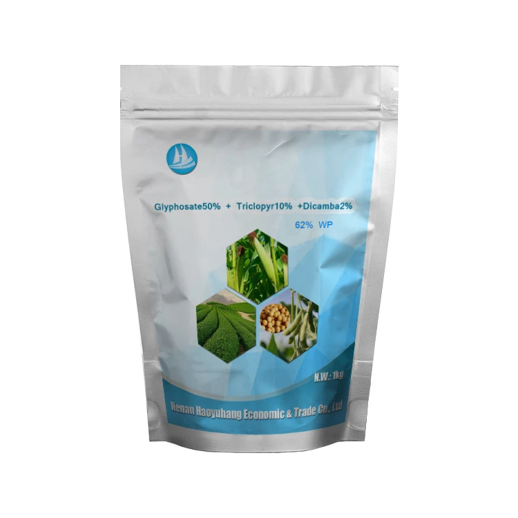 High Quality Good Price Herbicide Glyphosate50% + Triclopyr10% +Dicamba2% WP Control Weeds