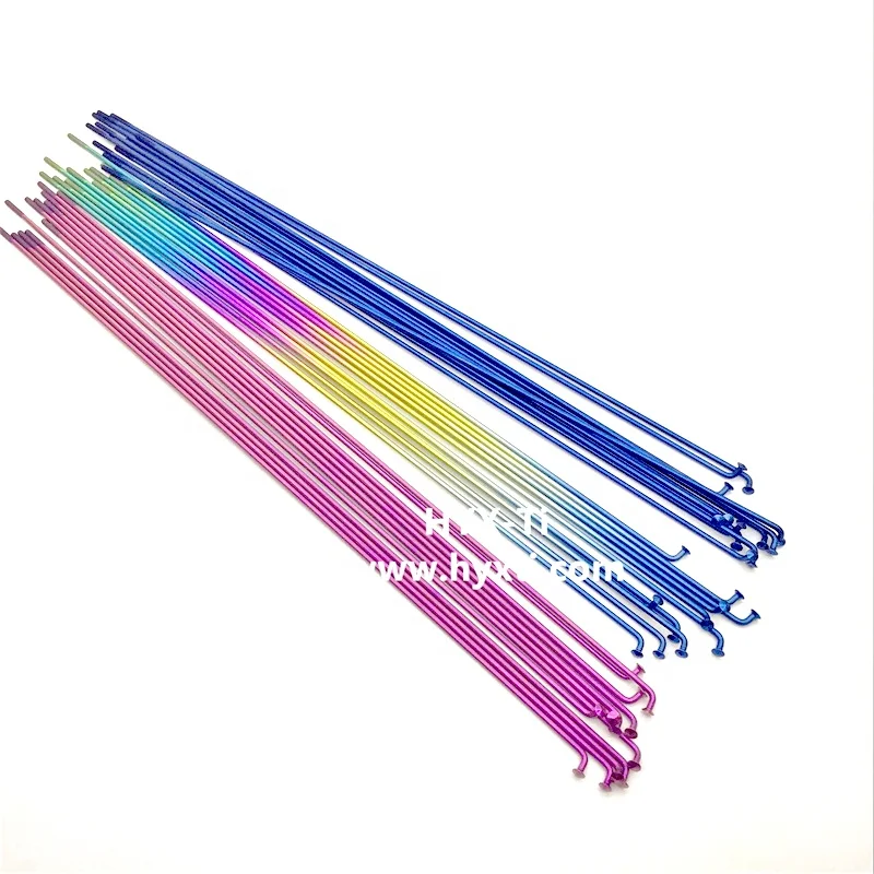 Purple Pillar Gr5 Mountain Bike Titanium Alloy Bicycle Spokes Bending Head Titanium Spoke Frame