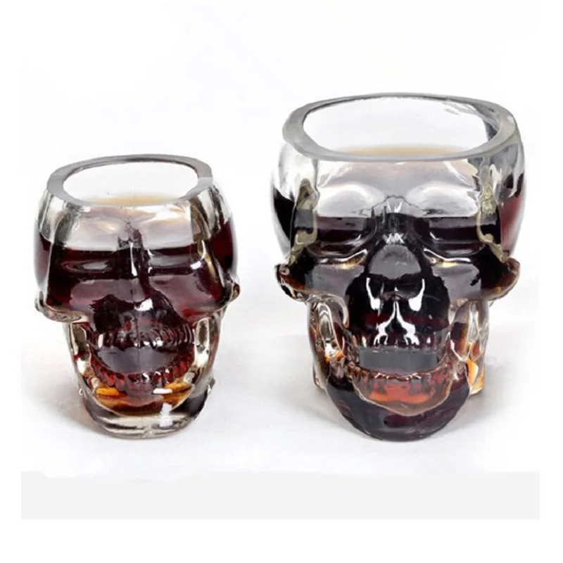 Direct Selling Clear Glass 75ML High Borosilicate Skull Cup Glass Glass Skull Cup
