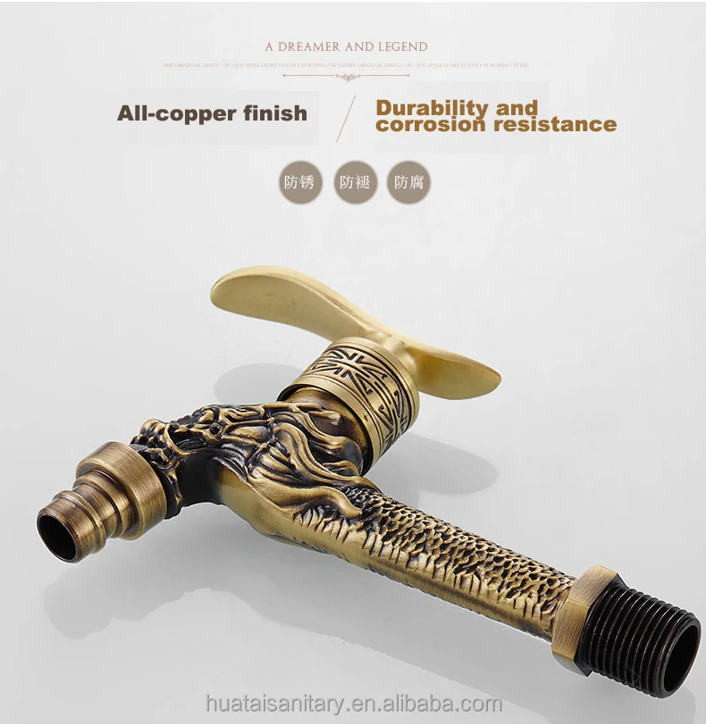 china yuhuan mixer brass cold washing water matt black antique bronze inlet washing machine taps