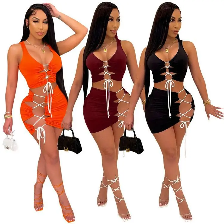 
sexy dresses 2021 bodycon Chinese Style sexy corset sling print pattern short 2pc clothing two piece sets women 