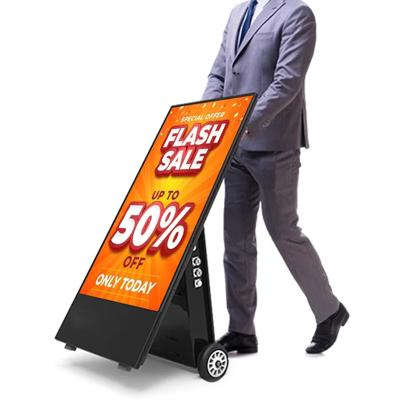 battery powered outdoor lcd digital signage player outdoor digital signage on wheels 55inch outdoor digital signage