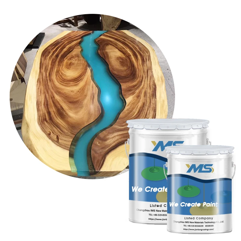 YMS river table paint for wood and furniture epoxy resin AB glue and liquid paint non-poisonous woodworking paint art and craft