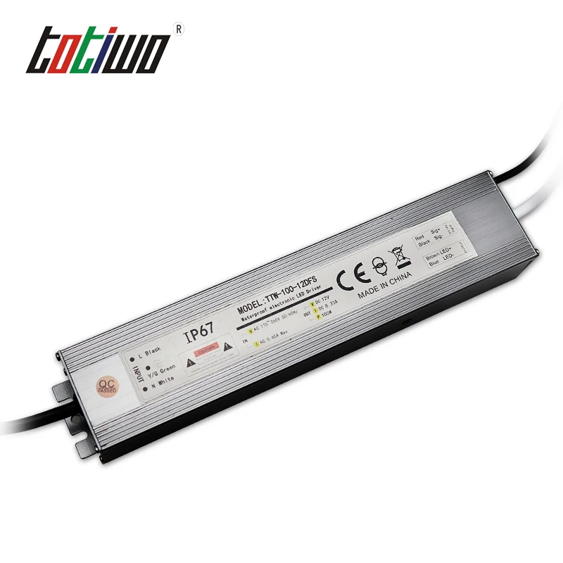 Низкое напряжение IP67 100W 12V 24V 0-10V TRIAC DALI импульсный источник питания для шины DALI