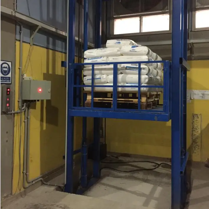 Tavol 2000kg Hydraulic Warehouse Goods Lift Platform Cage Lift 2t Cargo Elevator Lift with Hydraulic Pump