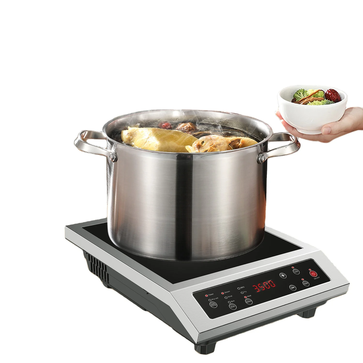 Industrial Induction Cooker 4 6 Burner Hobs Floor Free Standing Commercial Induction Electric Stove Cooking Range for Restaurant