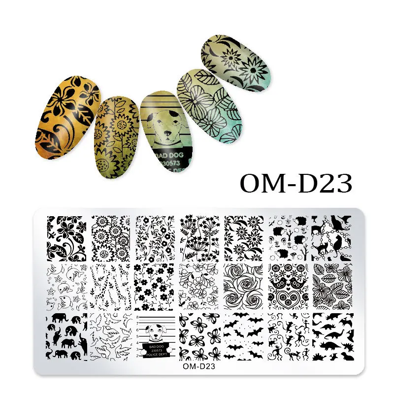25 Styles Nail Art Stamping Plates For Nail Decoration Wholesale High Quality Nails Stainless Steel Plate 6*12cm