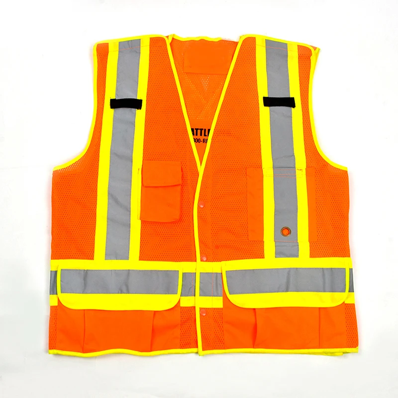 reflective safety jacket caution Reflective safety Vest Strip Mesh Fabric