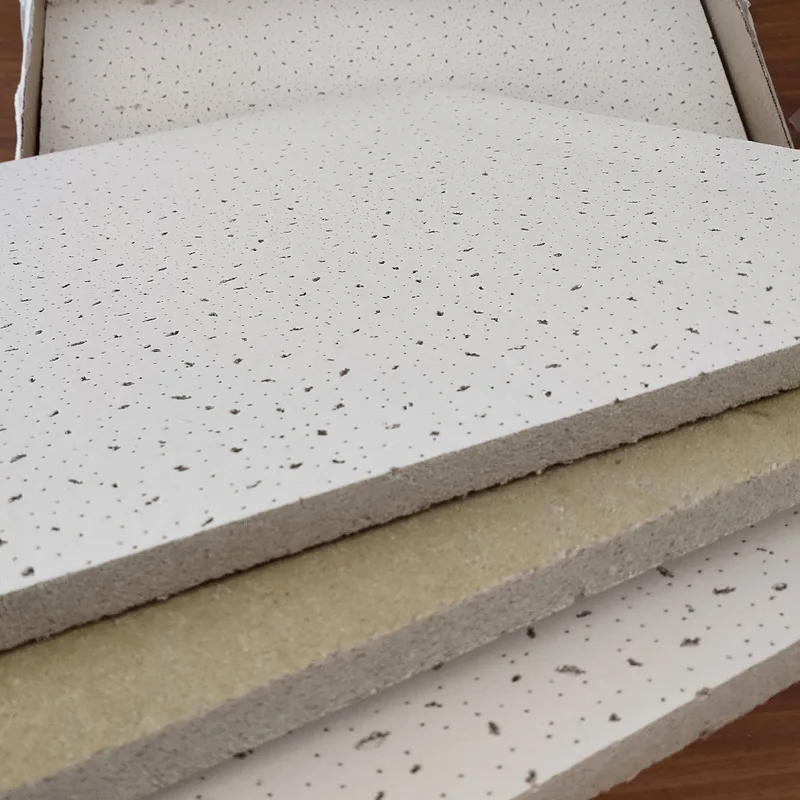 Ceilings Sound-Absorbing Acoustic Mineral Fibre Mineral Wool Ceiling Board 2X4FT Mineral Fiber Acoustic Perforated Ceiling Tiles