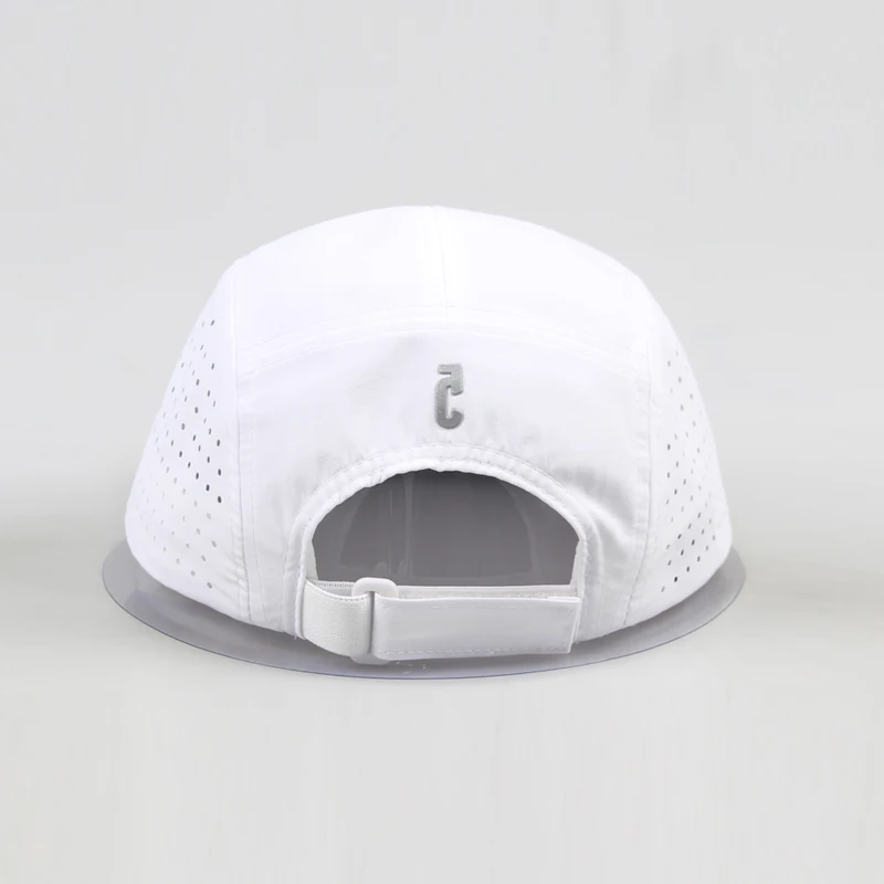 Wholesale Quick Dry Breathable Custom Logo Mesh Caps Cycling Camp Running blank plain 5 panel unstructured camp cap hat