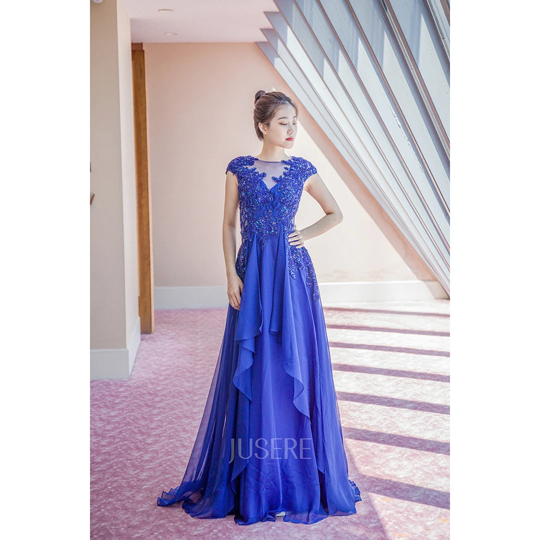 Chiffon evening dress bridesmaid dress beautiful mother dress