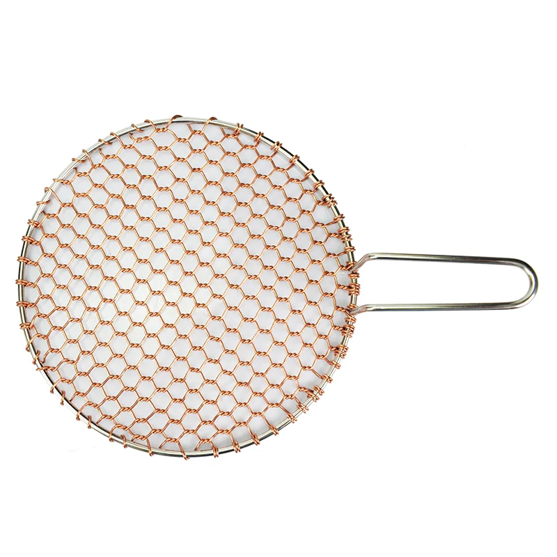 Korean Copper wire BBQ grill grate mesh with handle
