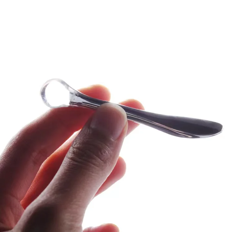 Wholesale Plastic Makeup Spatula White Black Beauty Face Eye Cream Scoop Cosmetic Spoon