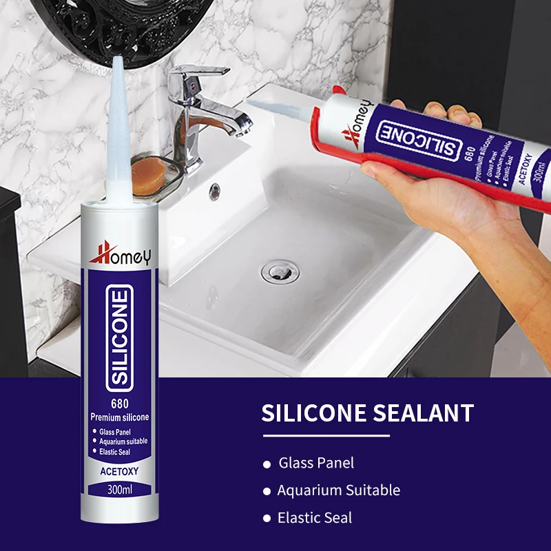 Homey fast cure acetic glass silicone sealant adhesive glue manufacturer with good quality