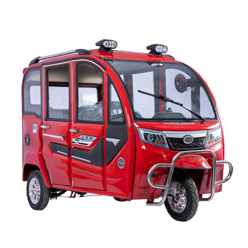 Hot Selling Full Enclosed Tuktuk Taxi Tricycle Adult High Safety Tricycle for Transportation 3 Wheels Electric Tricycle