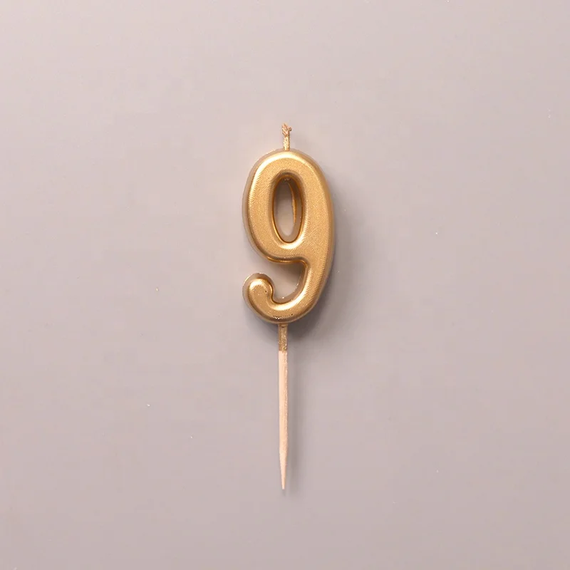 Happy Birthday Cake Candles Number 0-9 Glitter Cake Topper Decoration for Birthday Party Anniversary Kids Adults