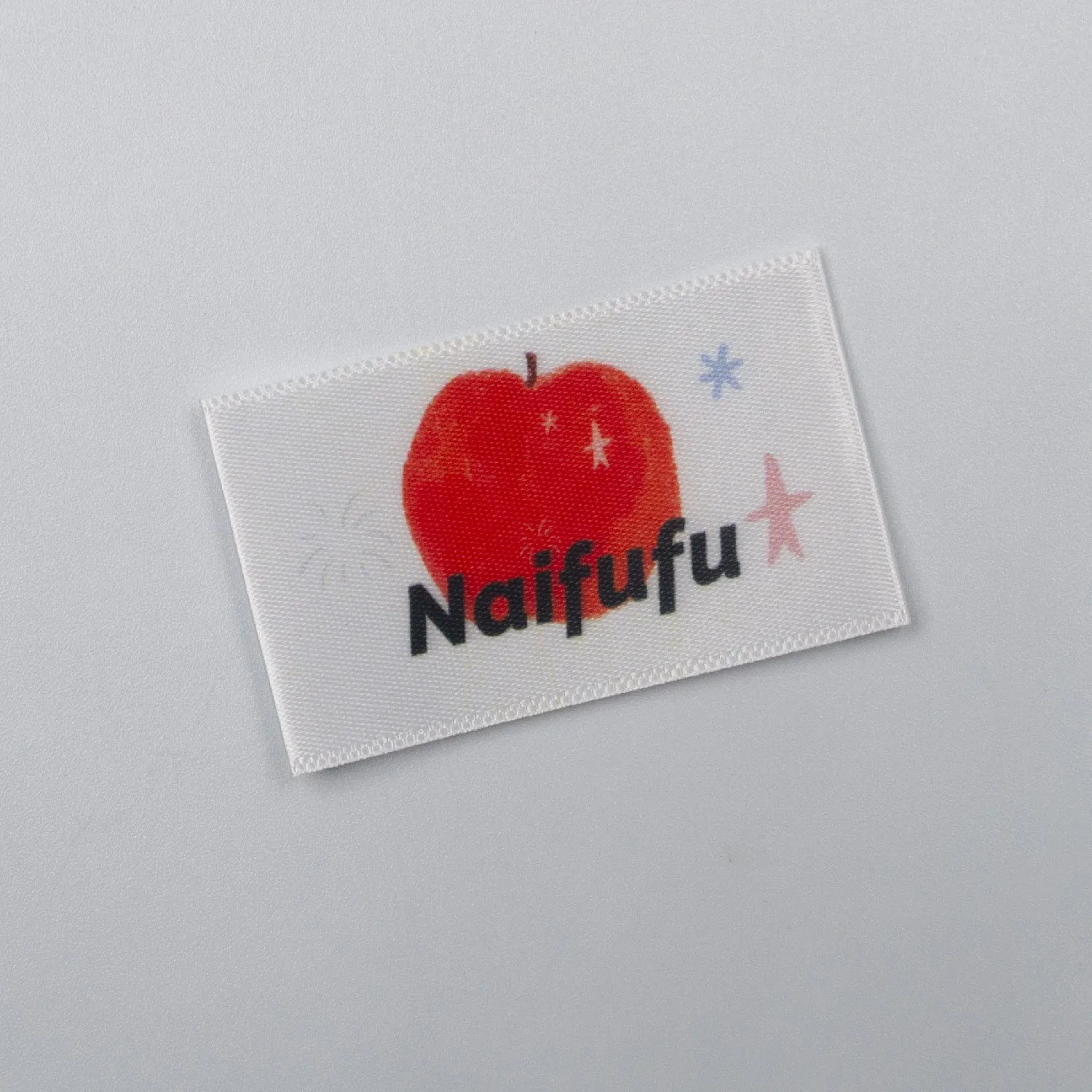 Printed Private White Garment Labels Clothing Printing Fabric Tags Iron On Neck Cotton Custom Made Logo Label for Clothes