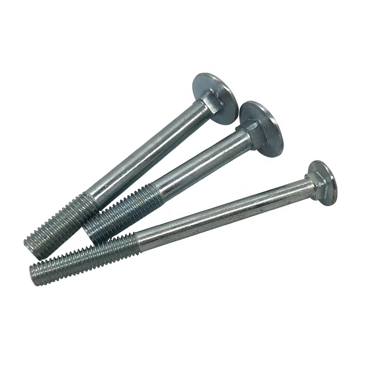 ASME/ANSI B18.5 307A Steel Plain Zinc Plated HDG Black Grade 2/5/8 Round Head Square Neck Carriage Bolts 1/4 x 13 inch