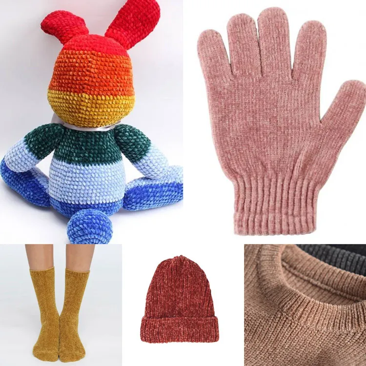 Factory Price Chunky Chenille Yarn for Carpet Giant Velvet Jumbo Chenille Carpet Yarn