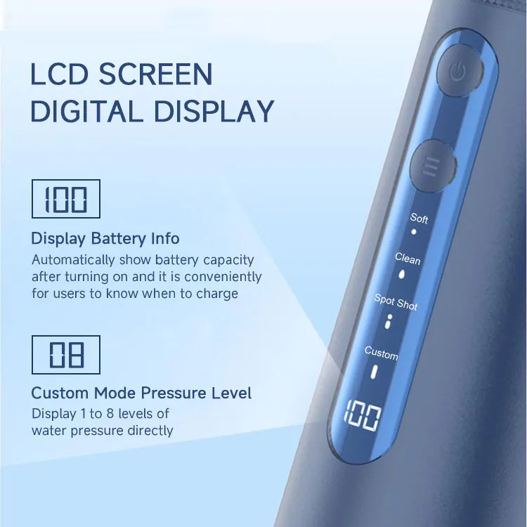 Digital Screen Water Teeth Flossers 300ml Water Dental Flossers 2023 Electric Dental Water Flosser