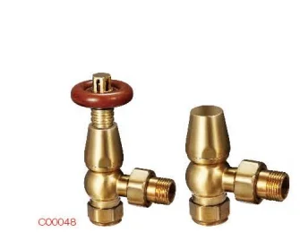 Traditional Angled Heated Towel Rail Radiator Thermostatic Valves Cast Iron Radiator Valve