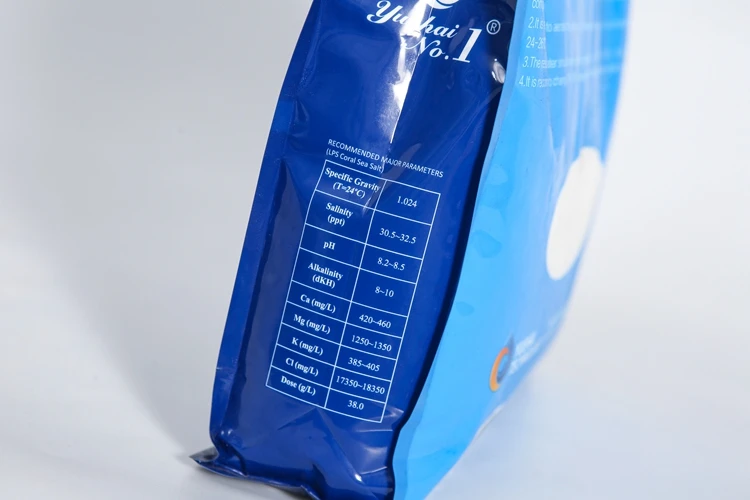 High-Purity Instant Reef Salt for Aquariums Custom Volume PET Material Cost-Effective Fish Tank Accessories Box Packing Farms