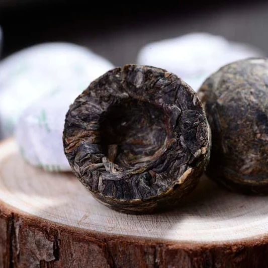 
Chinese Oriental Yunnan Puer Puerh Pu er Pu-er Pu-erh Mini Tuocha Compressed Raw Sheng Tea Square Ball in Souvenir Pot 