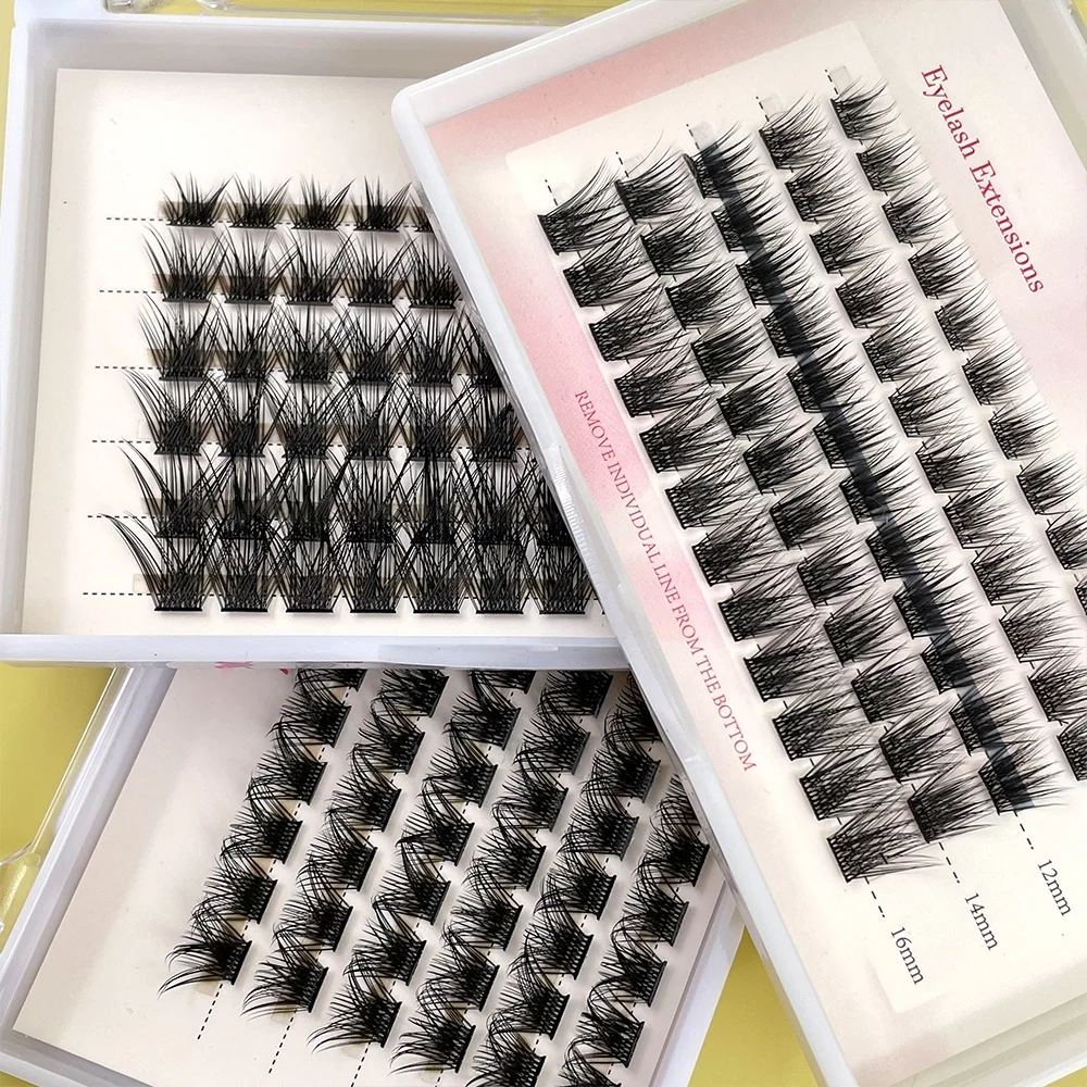 New Arrival Pre-Cut Lash Extensions Diy Cluster Faux Mink Eye lashes Cluster Custom Segment Diy Cluster 3D Lashes Wholesale