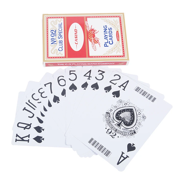 Ready to ship bar code durable soft playing custom poker cards factory stock