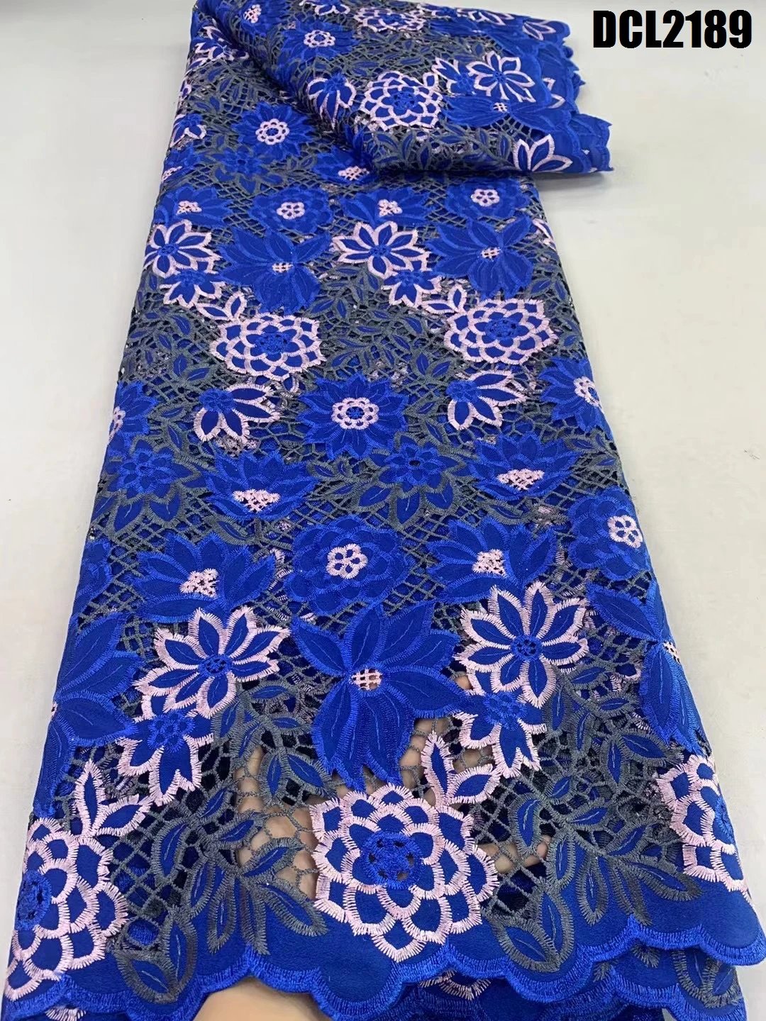 New multicolor embroidery laser guipure lace fabric French embroidery hollow lace fabric for Middle Eastern celebration dress