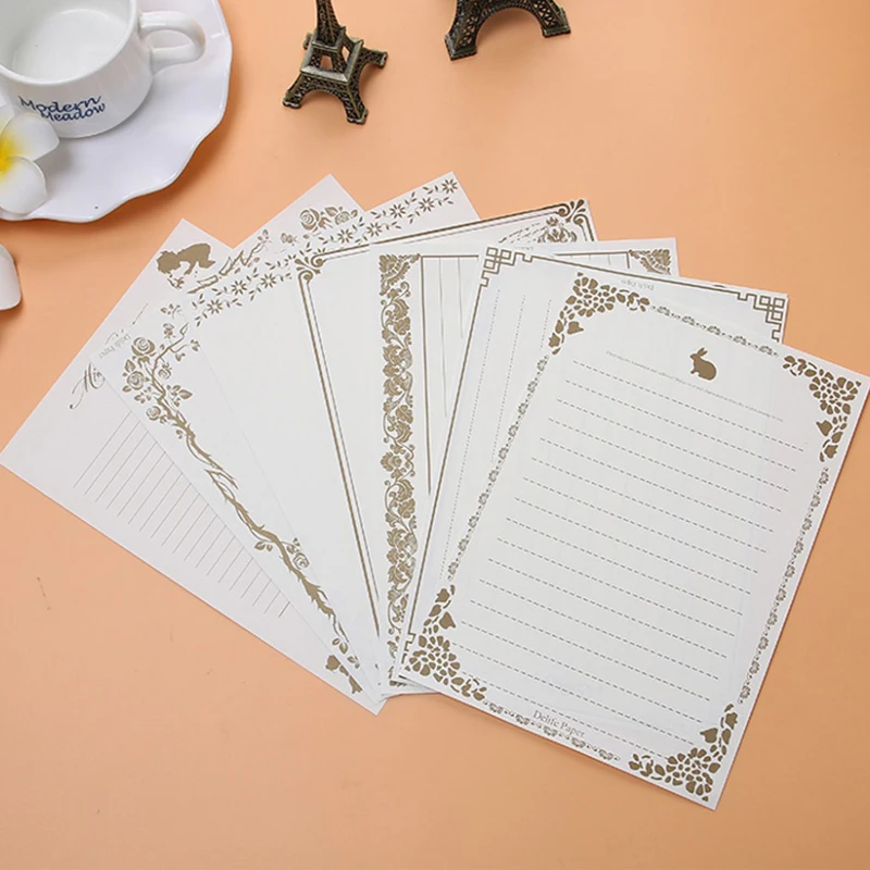 0+2Pcs/Pack New Vintage Little Prince Tower Elk Key Letter Paper Set/ Greeting Letter Paper/Writing Paper Office Supplies