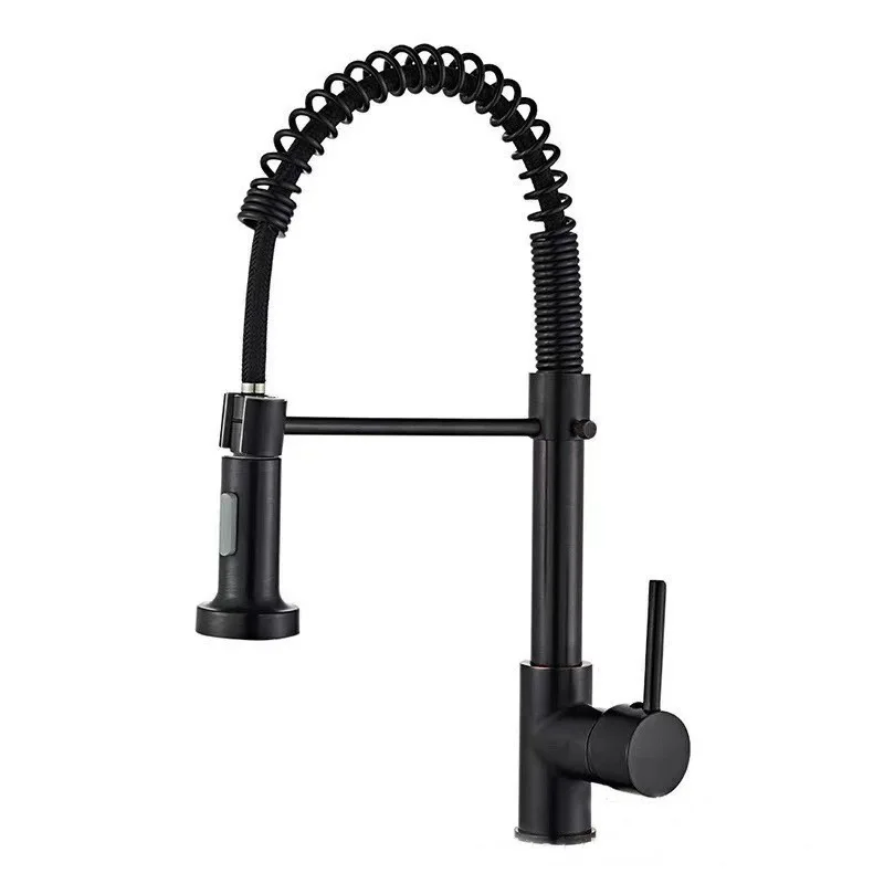 Hot And Cold Mixed Water Multifunctional Spring Faucet Kitchen Faucet Sink Sink Copper Faucet
