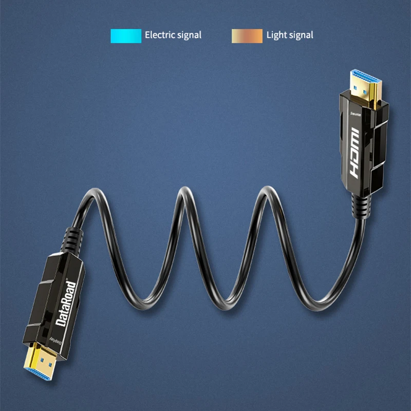 Dataroad пользовательский короткий 1m 8K @ 60 Гц 48 Гбит/с AOC displayport к hdmi 2 1 aoc fiber HDMIcable