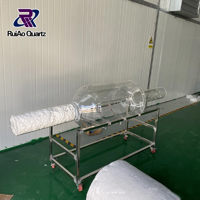 High purity high pressure quartz reactor/quartz dome/quartz glass bell jar for vacuum furnace