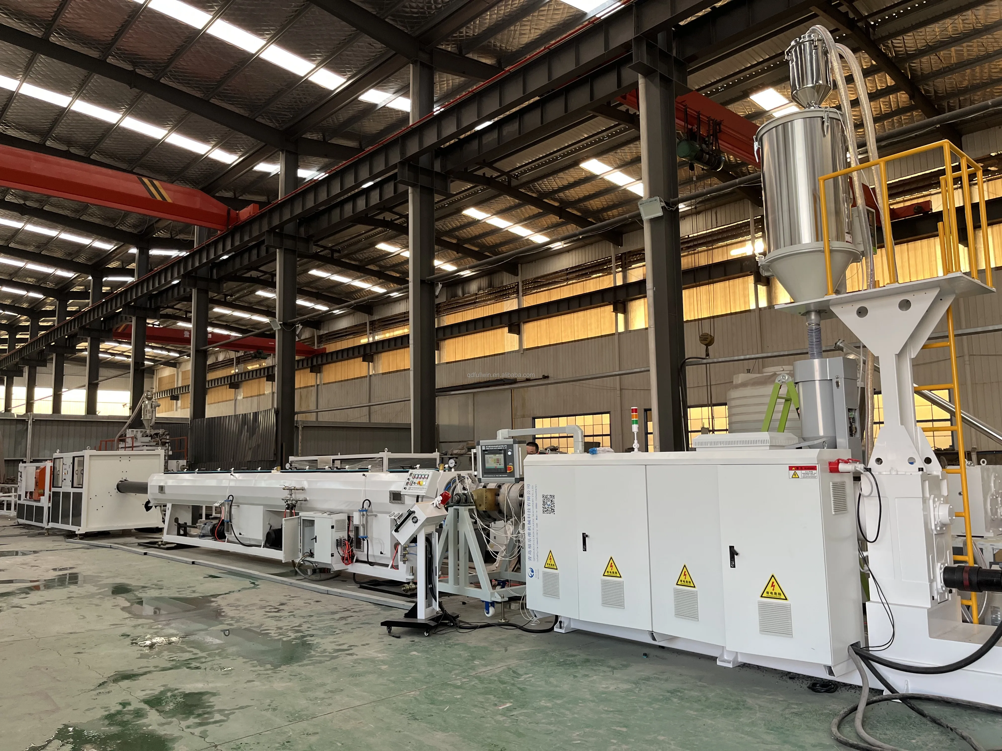 20mm-110mm plastic water pipe HDPE PE pipe making SJ65/33 single screw extrusion machine production line