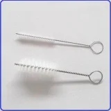 Soft nylon spiral brush for conveyor belt cleaning