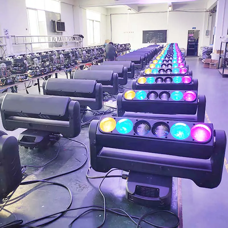 6x60W RGBW 4in1 LED Wash Zoom Beam Bar rotation Light 360 degree rotating led zoom wash stage led light 60W
