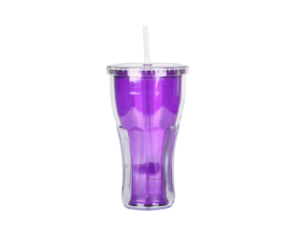16oz beer glass topside down beer tumbler with straw