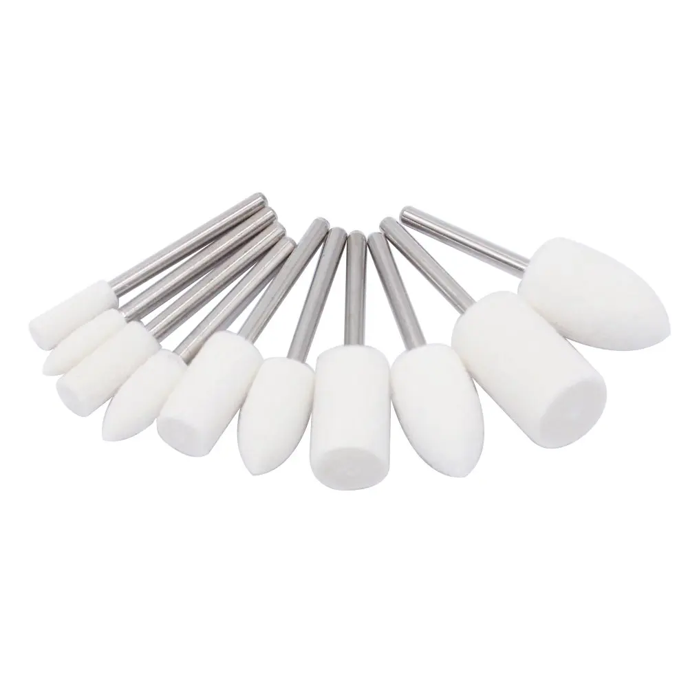 Mounted Mandrel Grinding Bits Accessories Attachment Cotton Buffing Wheels SATC Wool Felt Abrasive Disc High Quality Wool, Metal