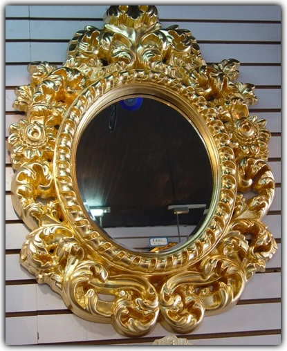 High Quality European Style Retro Baroque Mirror Wall Mounted For Dressing Fitting