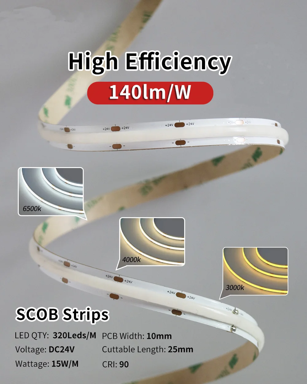 Custom infrared LED strip 2835 RGB RGBW DC 5v 12v 24v COB Led Strip