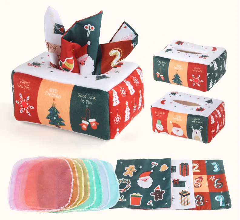 Newborn Toddlers Sensory Toys Magic Tissue Box for 1 Year Old Boys Girls Early Learning Toys Baby Gifts