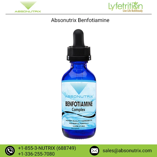 100% США производитель Absonutrix Benfotiamine Oral Liquid по достаточной