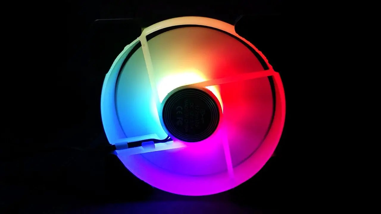  Бесшумный Компьютерный Вентилятор с изменением цвета rgb 12