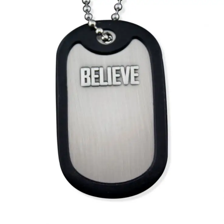 Chinese Manufacturer Custom Wholesale Dogtags Black