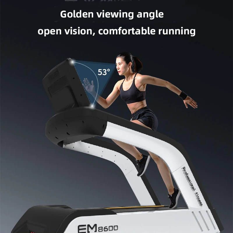 EM8600 Hot sale gym fitness sports machinery electric treadmill commercial home treadmill with screen treadmill